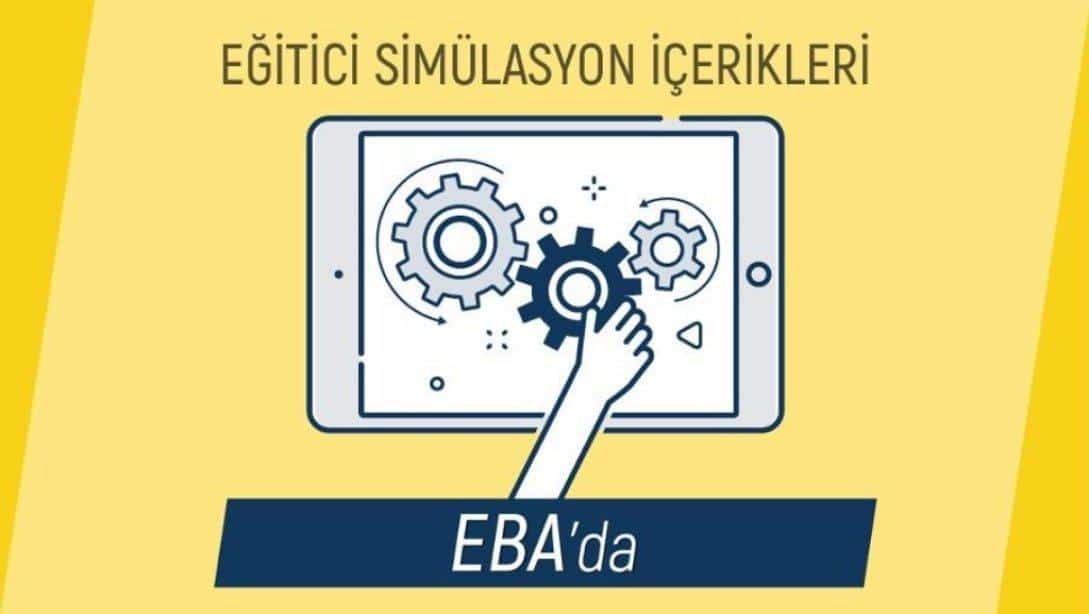 EBA'da ortaöğretim fizik, kimya, biyoloji ve matematik simülasyonları yayında.